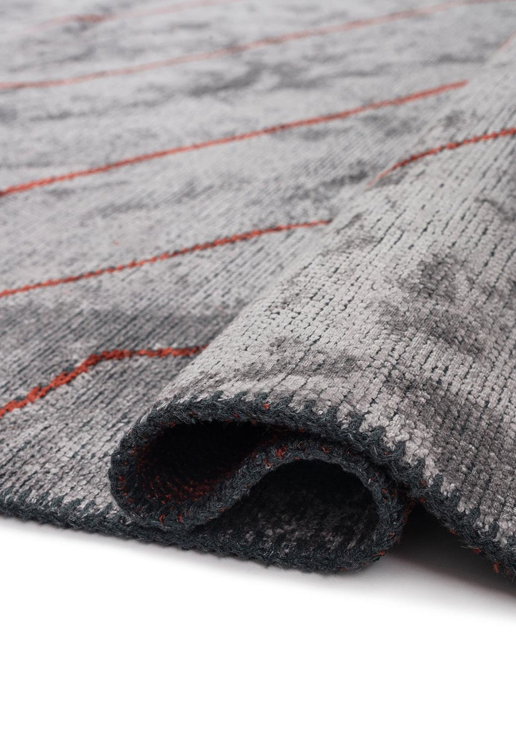 Curve Light Grey - Dark Terra Rug
