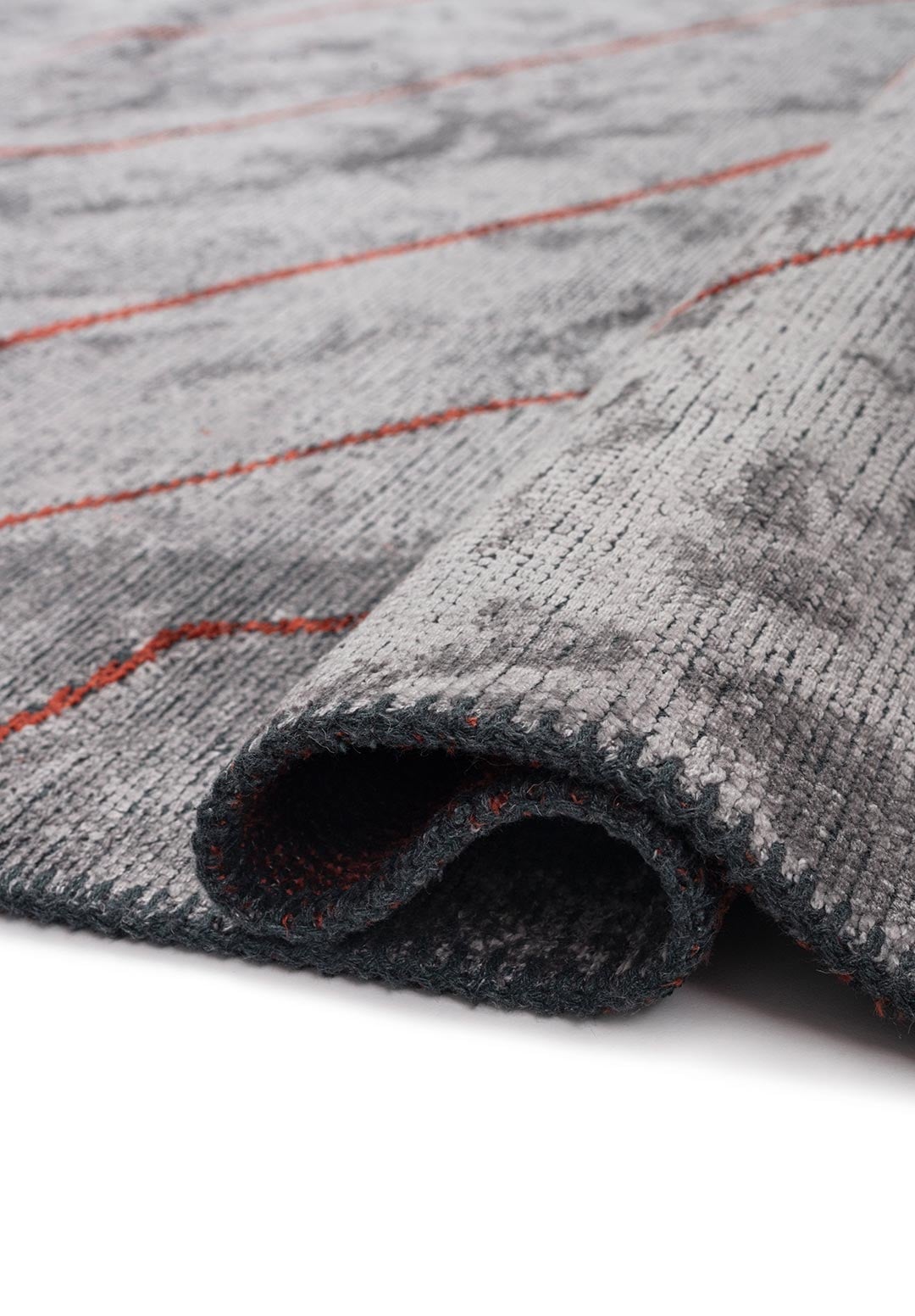 Curve Light Grey - Dark Terra Rug