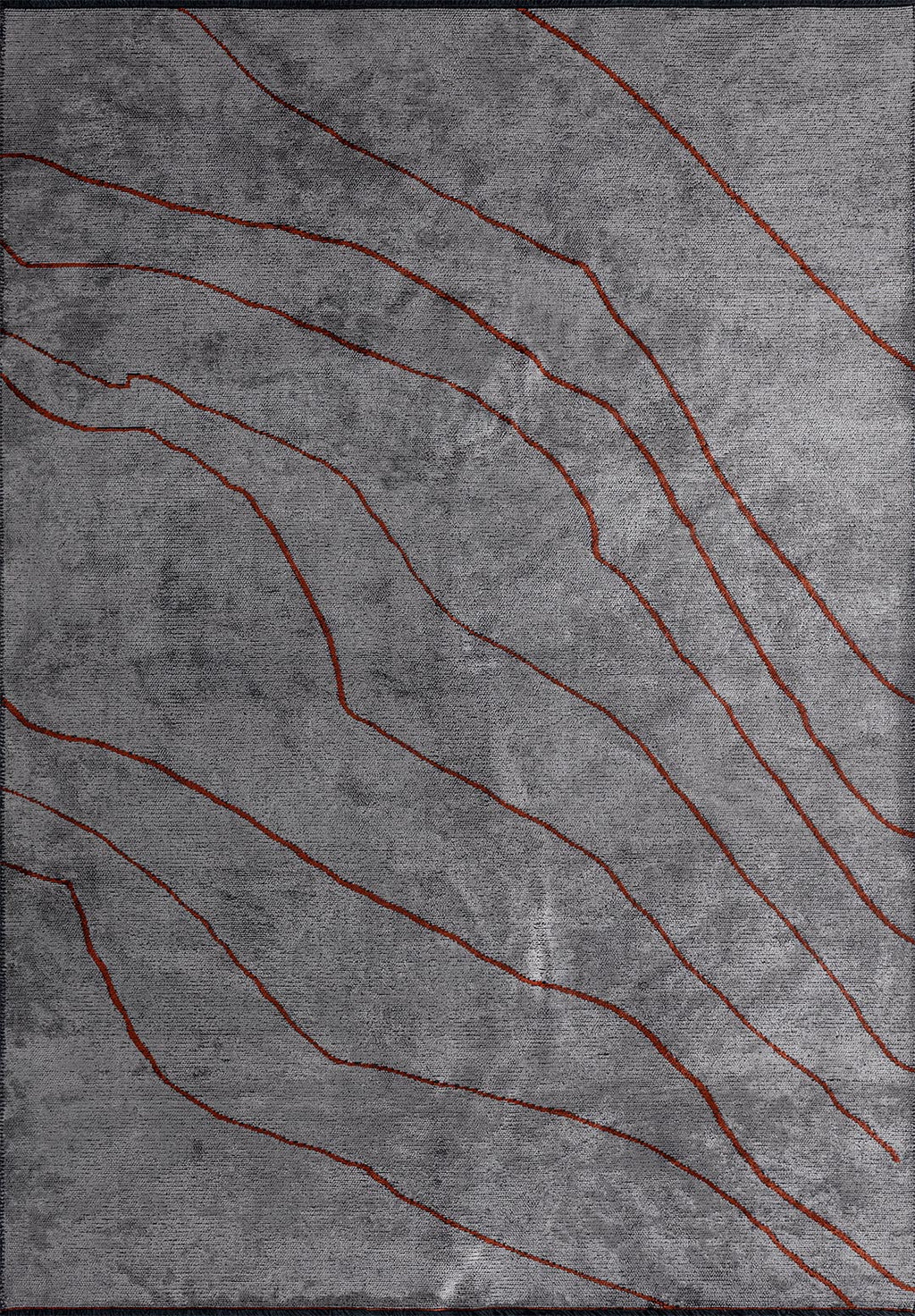 Curve Light Grey - Dark Terra Rug