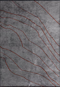 Curve Light Grey - Dark Terra Rug