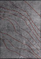 Curve Light Grey - Dark Terra Rug
