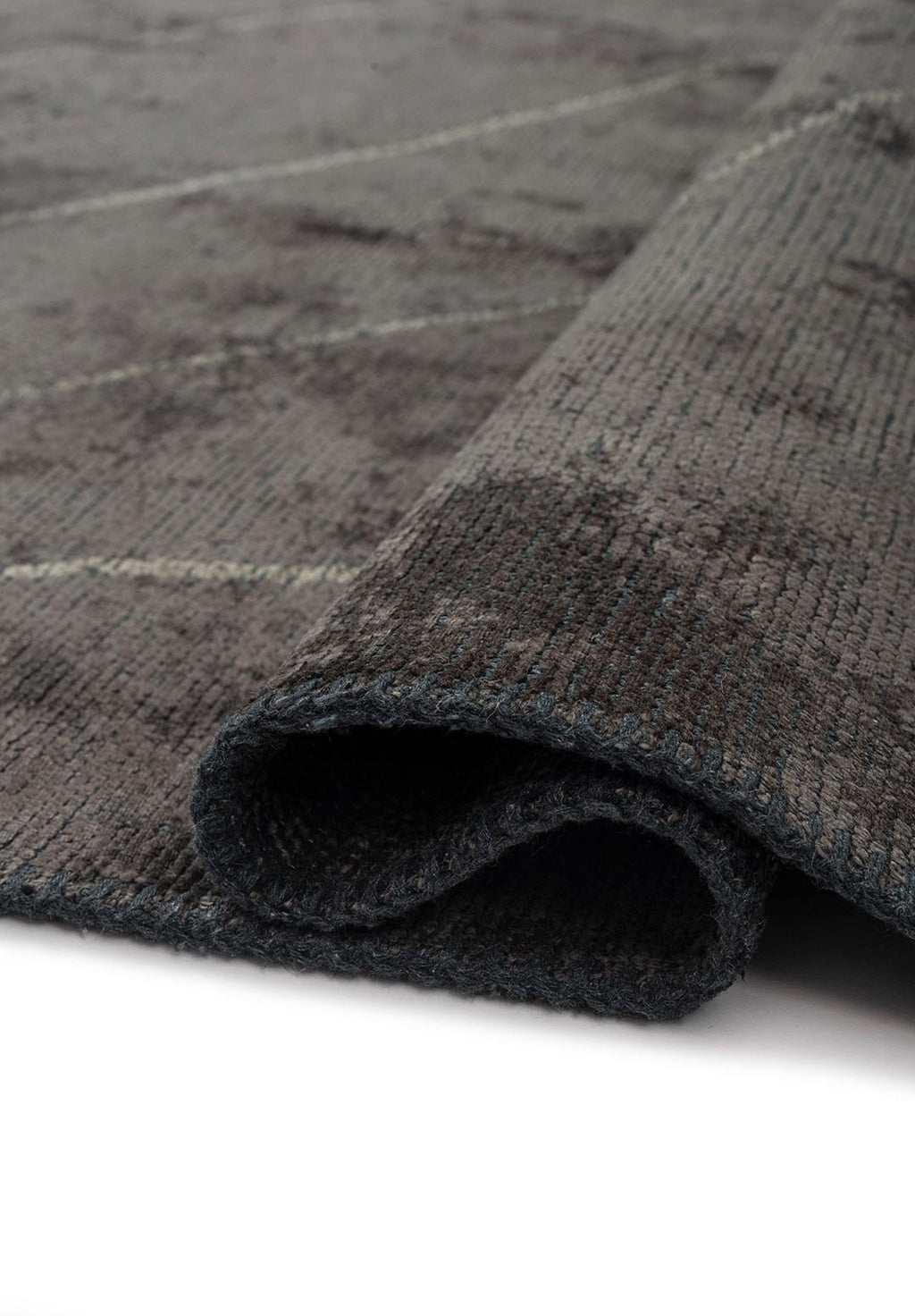 Curve Anthracite - Khaki Rug