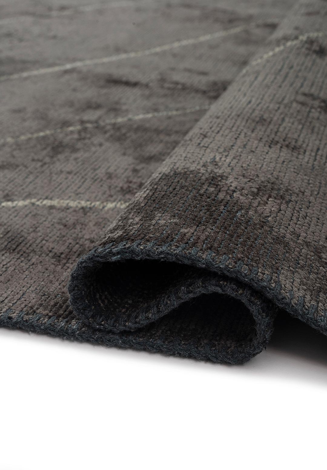 Curve Anthracite - Khaki Rug