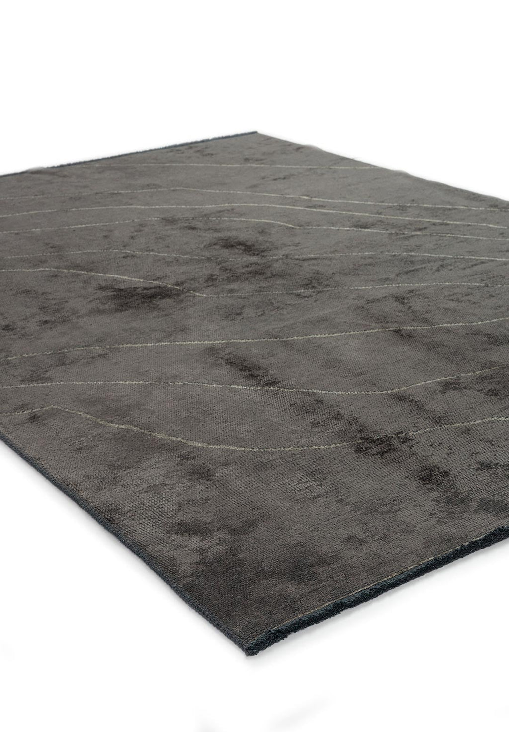 Curve Anthracite - Khaki Rug