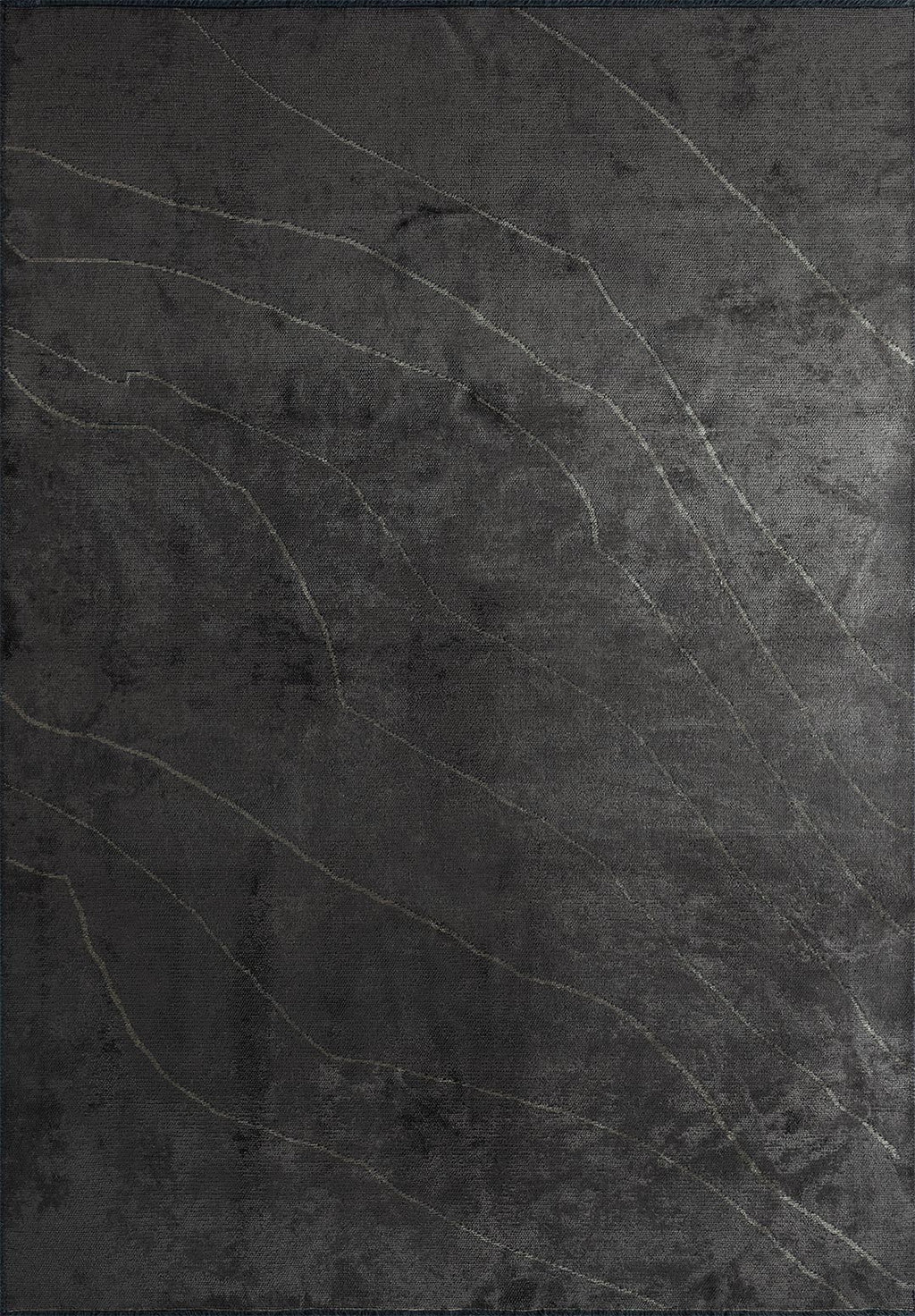 Curve Anthracite - Khaki Rug