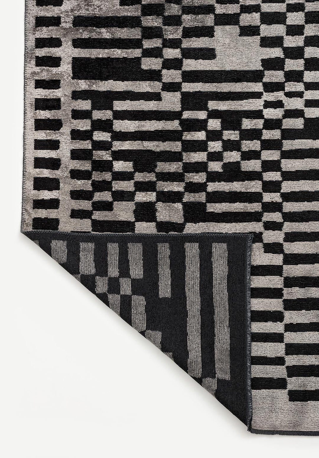 Domino Black - Cream Rug