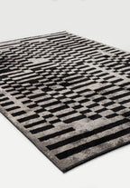 Domino Black - Cream Rug