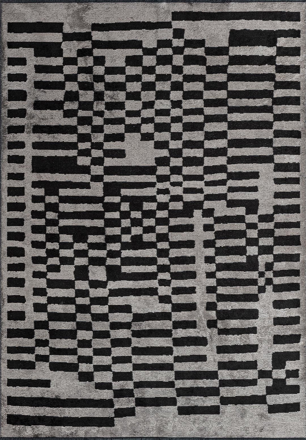 Domino Black - Cream Rug