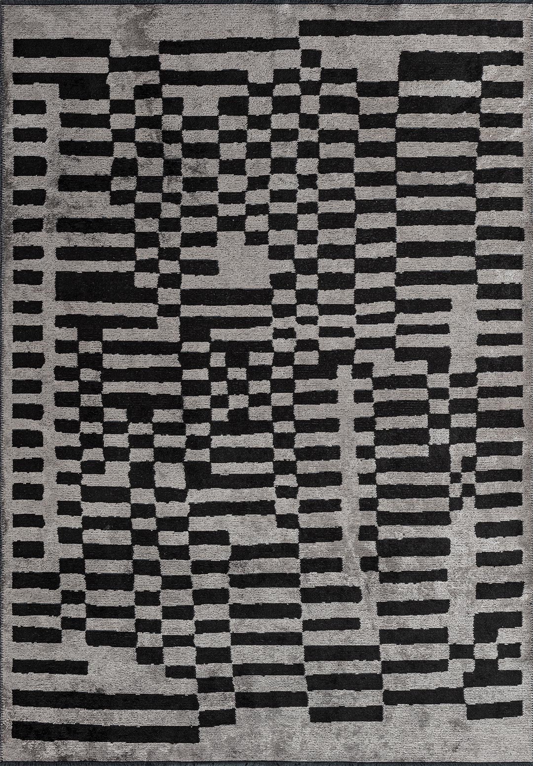 Domino Black - Cream Rug