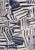 Graffiti Dark Navy - Ecru Rug
