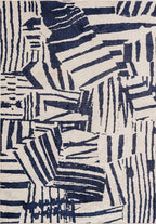 Graffiti Dark Navy - Ecru Rug
