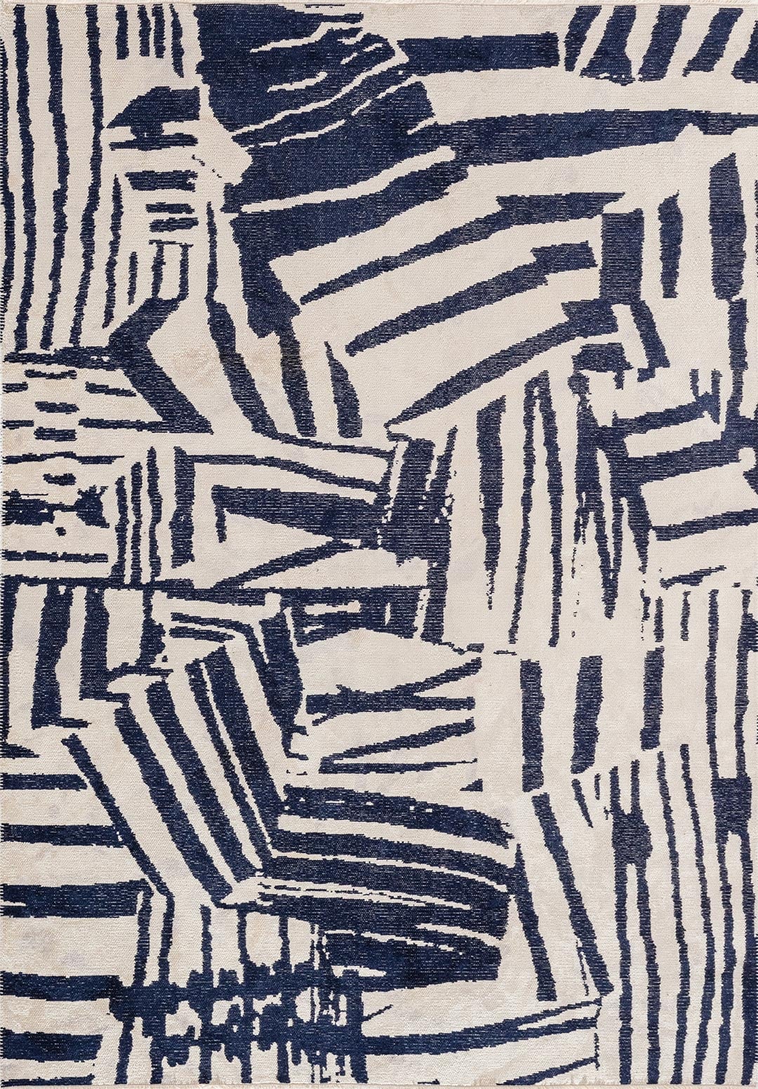 Graffiti Dark Navy - Ecru Rug
