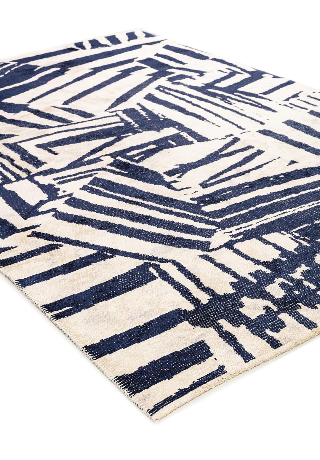 Graffiti Dark Navy - Ecru Rug