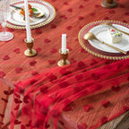 Love Heart Mesh Tablecloth