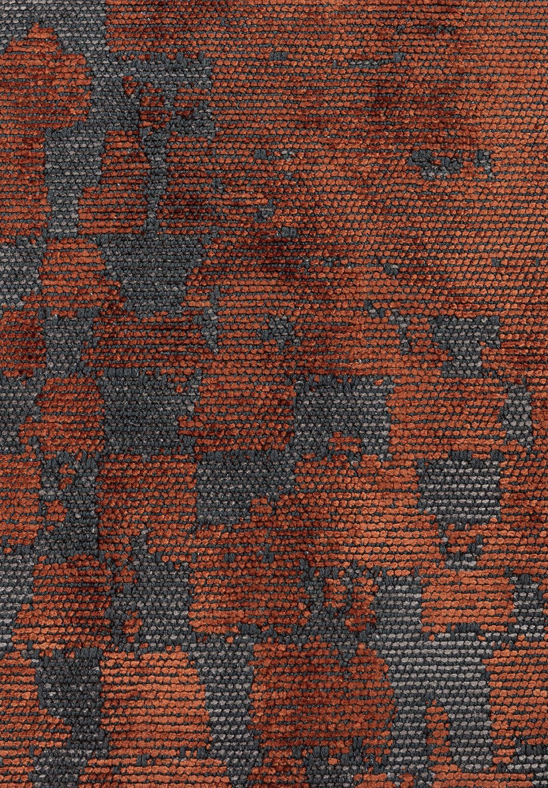 Flake Dark Grey - Rust Rug