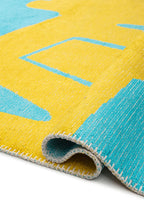 Forma Yellow - Turquoise Rug
