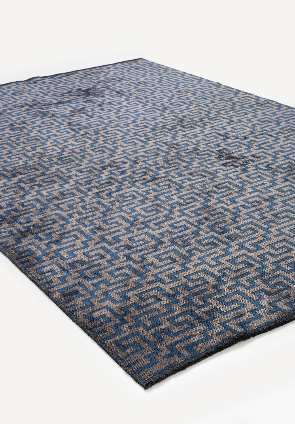 Caterpillar Navy Blue - Dark Grey Rug