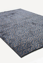 Caterpillar Navy Blue - Dark Grey Rug