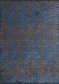 Caterpillar Navy Blue - Dark Grey Rug