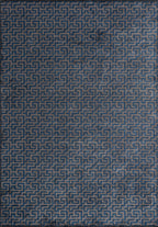 Caterpillar Navy Blue - Dark Grey Rug