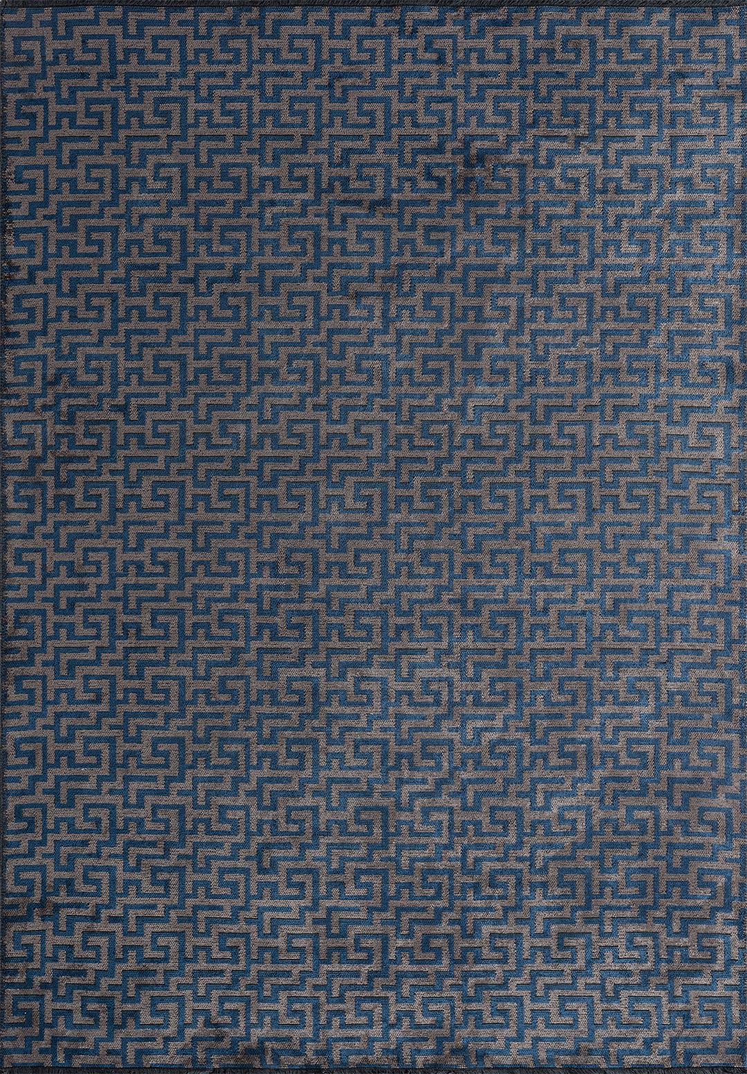 Caterpillar Navy Blue - Dark Grey Rug