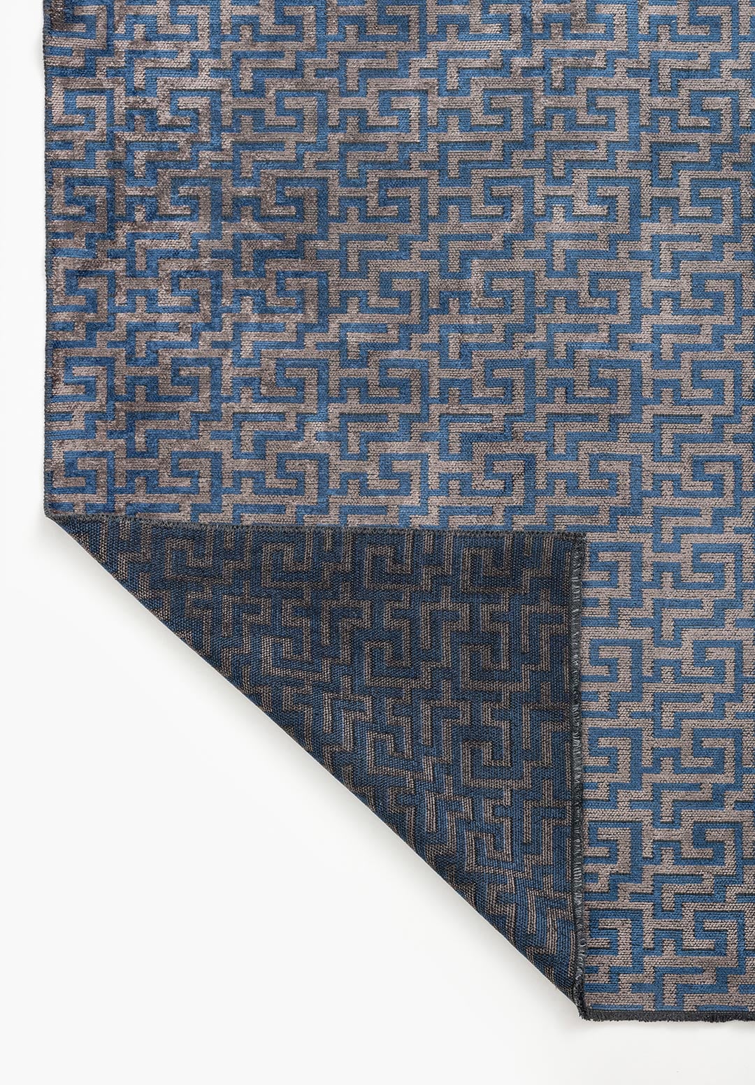 Caterpillar Navy Blue - Dark Grey Rug