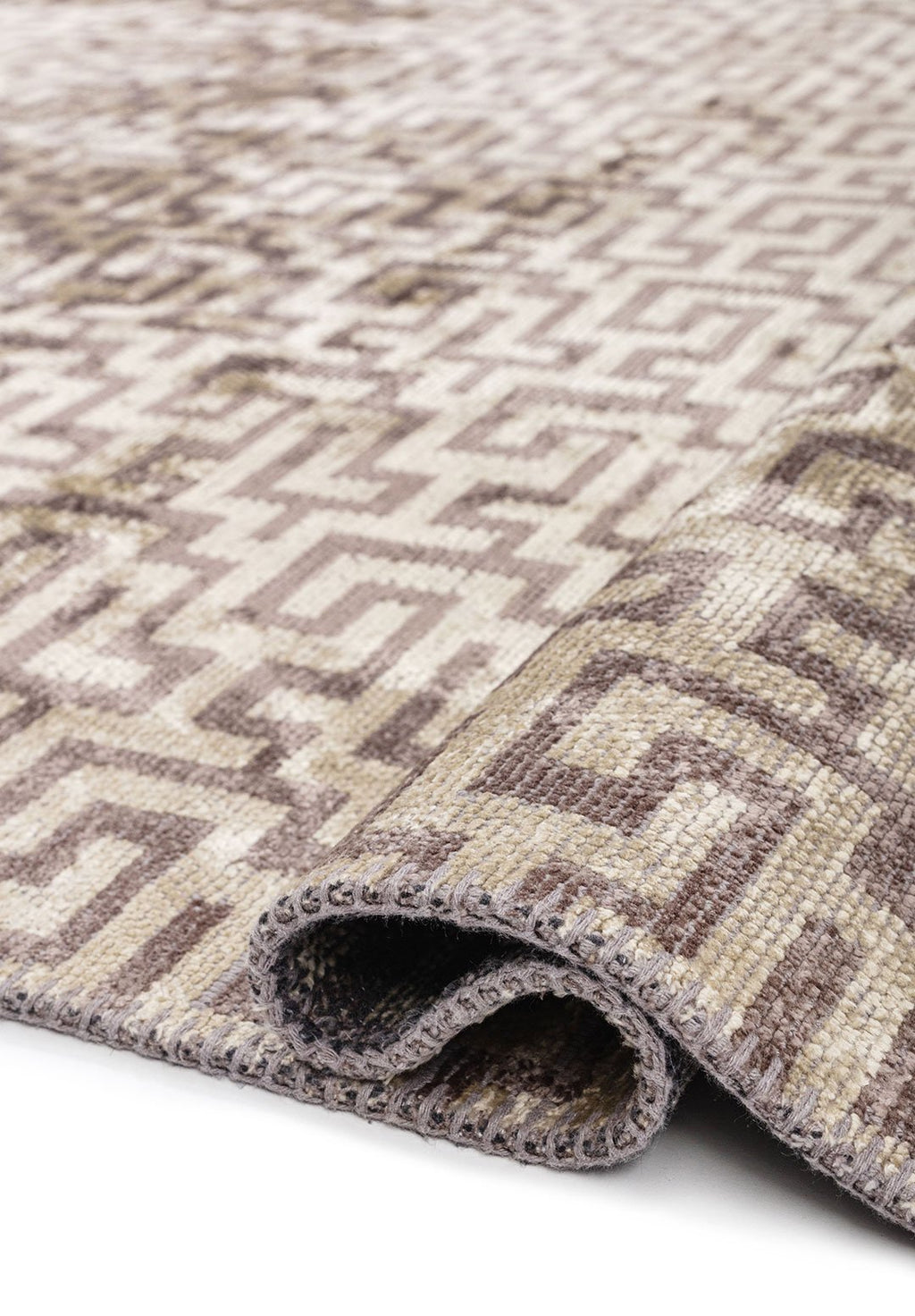 Caterpillar Dark Grey - Cream Rug