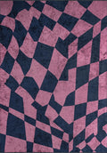 Flag Dark Navy - Pink Rug