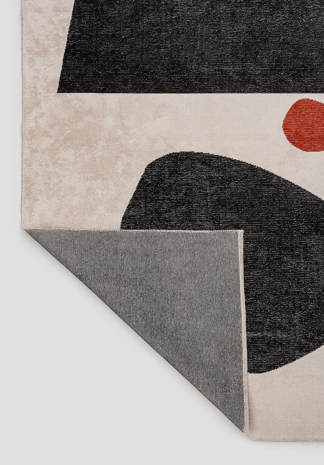 Rock Black - Ecru Rug