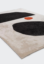 Rock Black - Ecru Rug