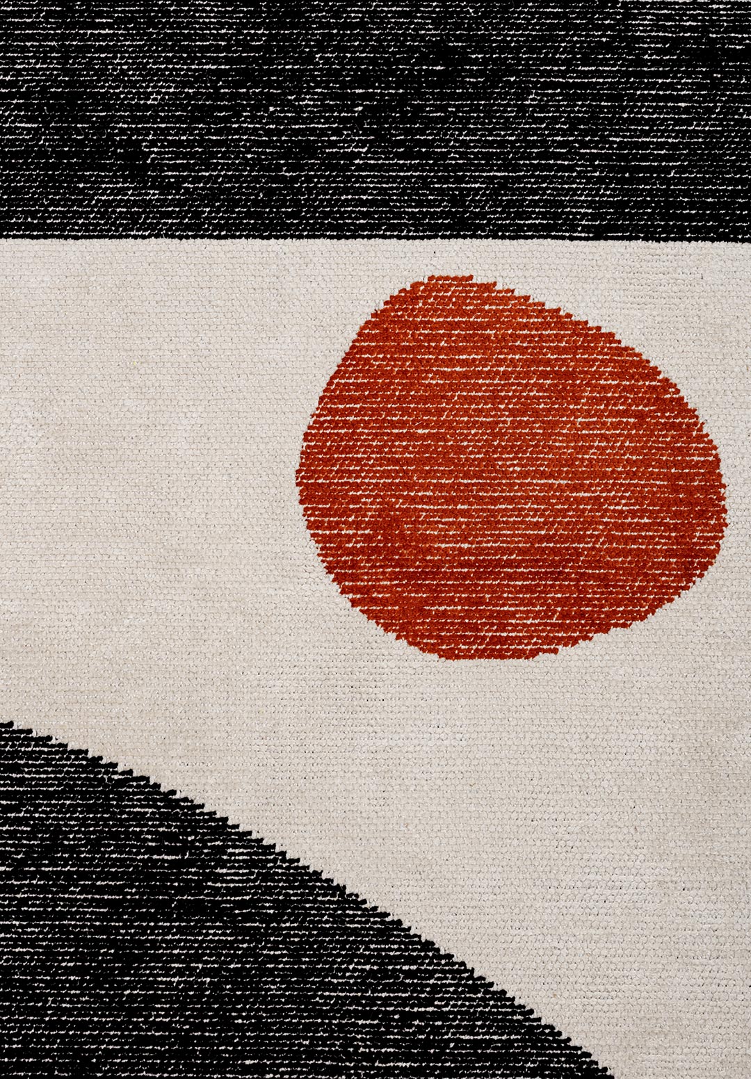 Rock Black - Ecru Rug