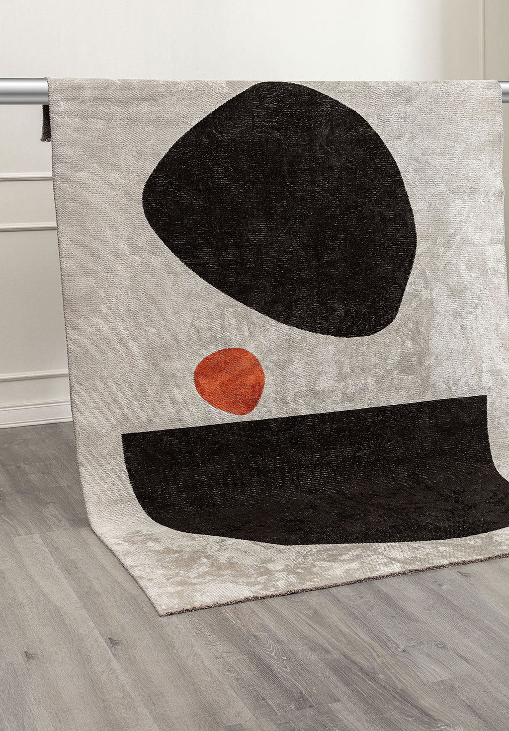 Rock Black - Bone Rug