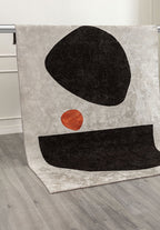 Rock Black - Bone Rug