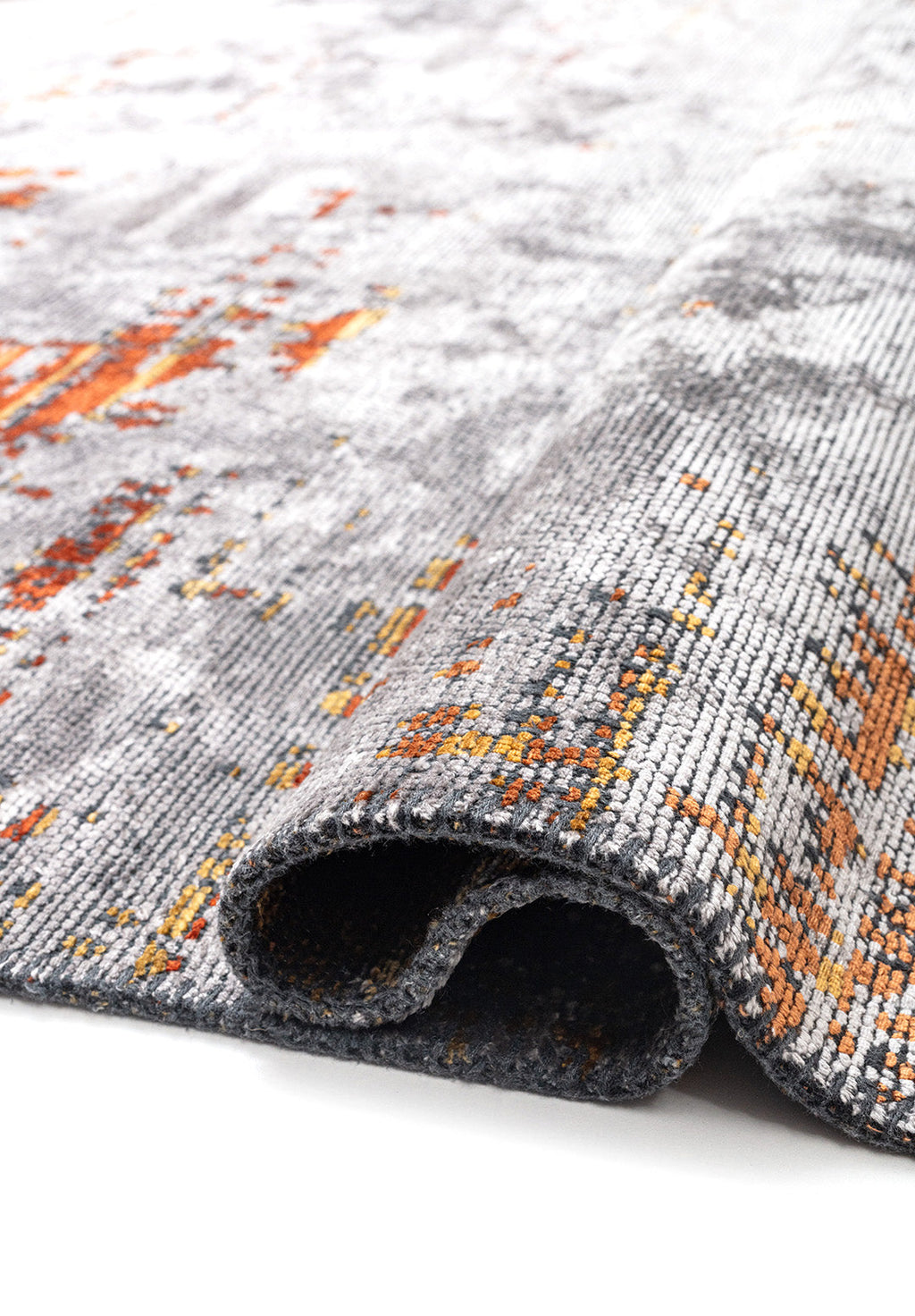 Space Light Grey - Rust Rug
