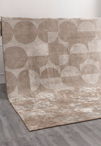 Circle Ecru - Coffee Rug