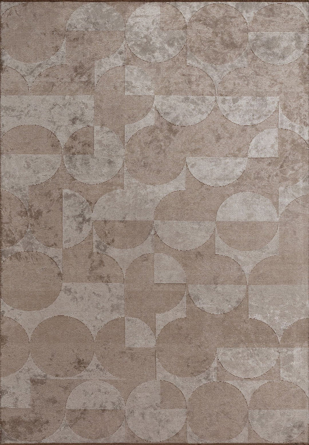 Circle Ecru - Coffee Rug