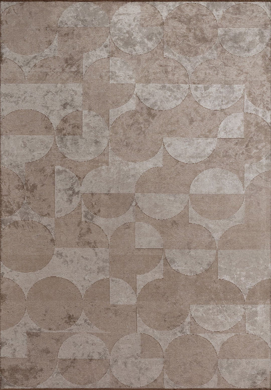 Circle Ecru - Coffee Rug