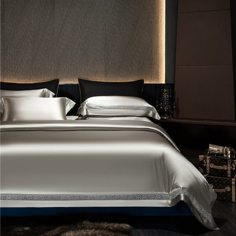 Willa Ash Modern Egyptian Cotton Satin Bedding Set