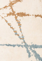 Crack Blue - Ecru Rug