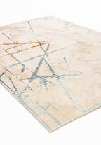 Crack Blue - Ecru Rug