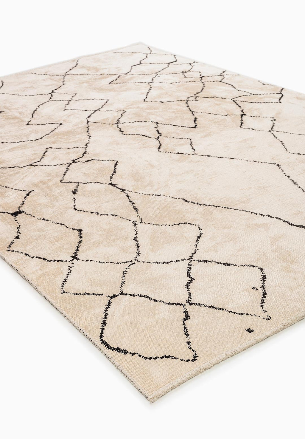 Ethnic Black - Ecru Rug