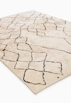 Ethnic Black - Ecru Rug