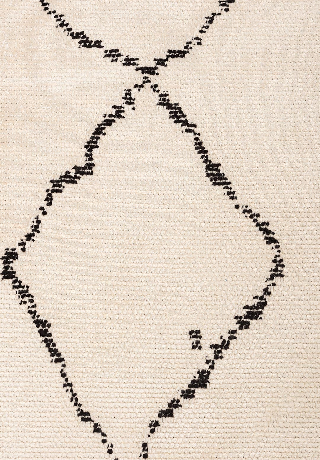 Ethnic Black - Ecru Rug