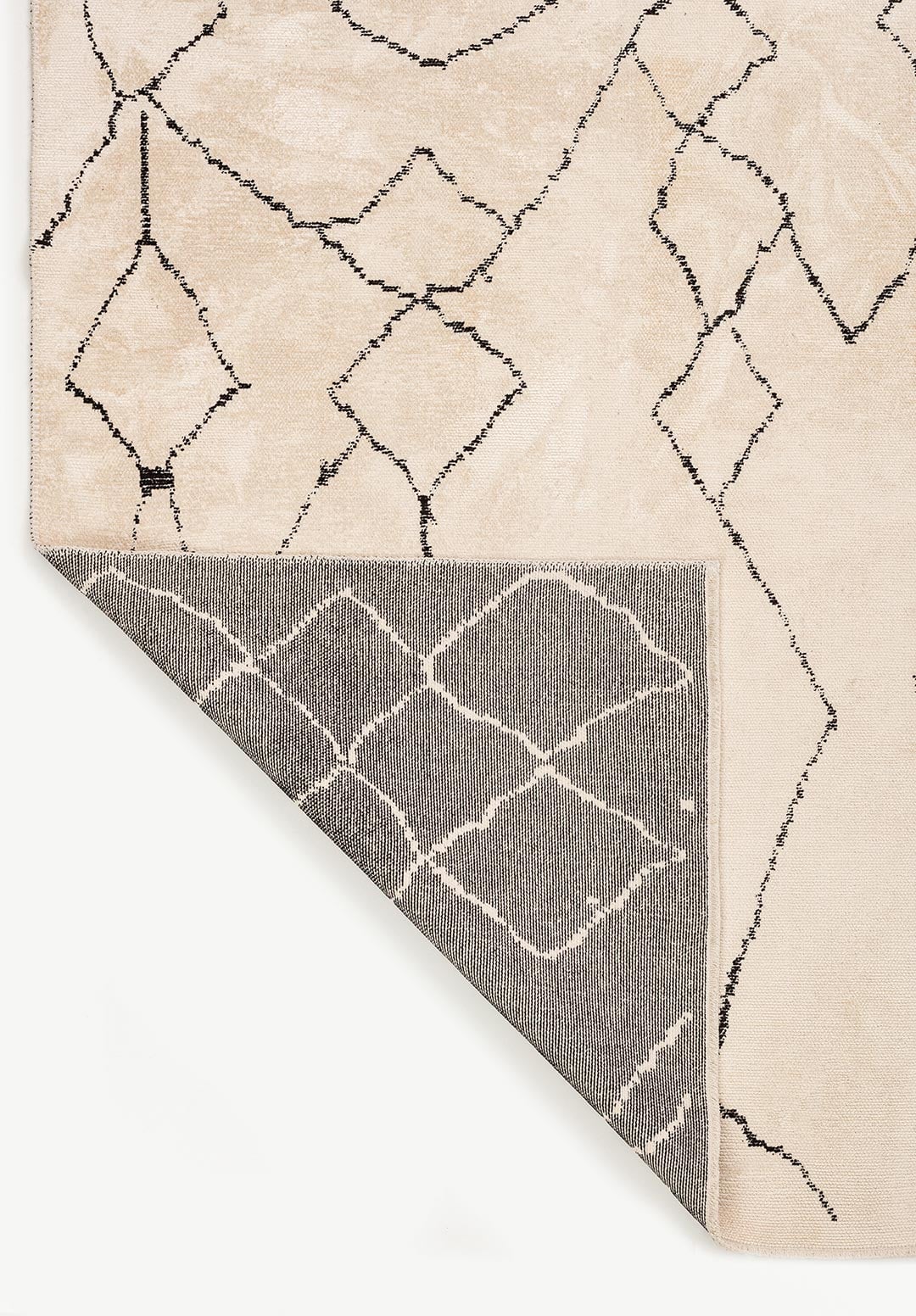 Ethnic Black - Ecru Rug