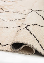 Ethnic Black - Ecru Rug