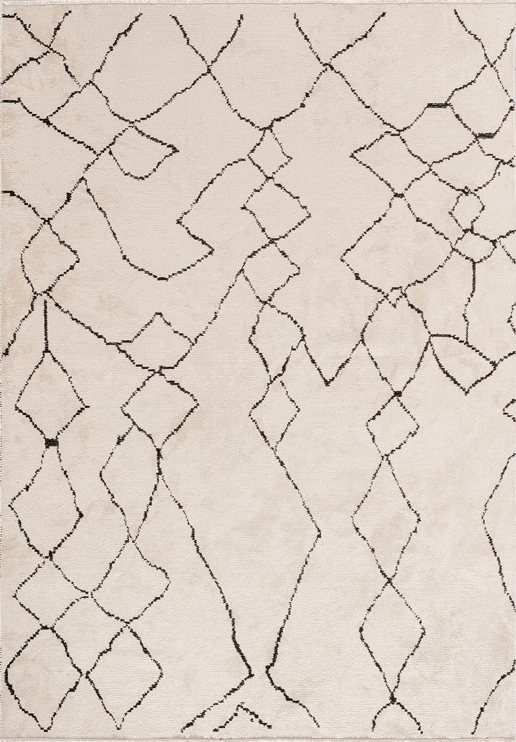 Ethnic Black - Ecru Rug