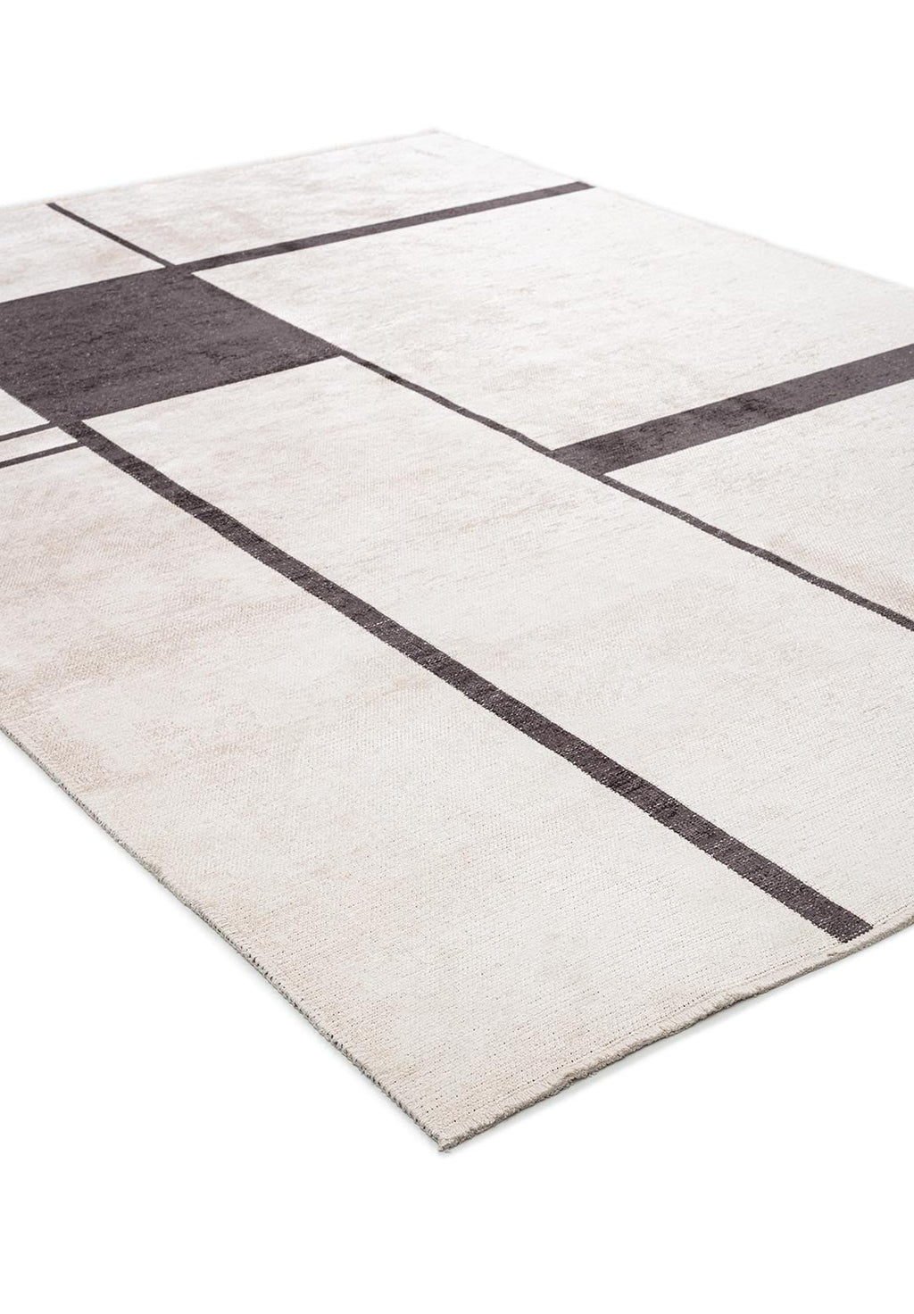 Cell Charcoal - Ecru Rug