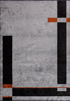 Tetris Black - Light Grey Rug