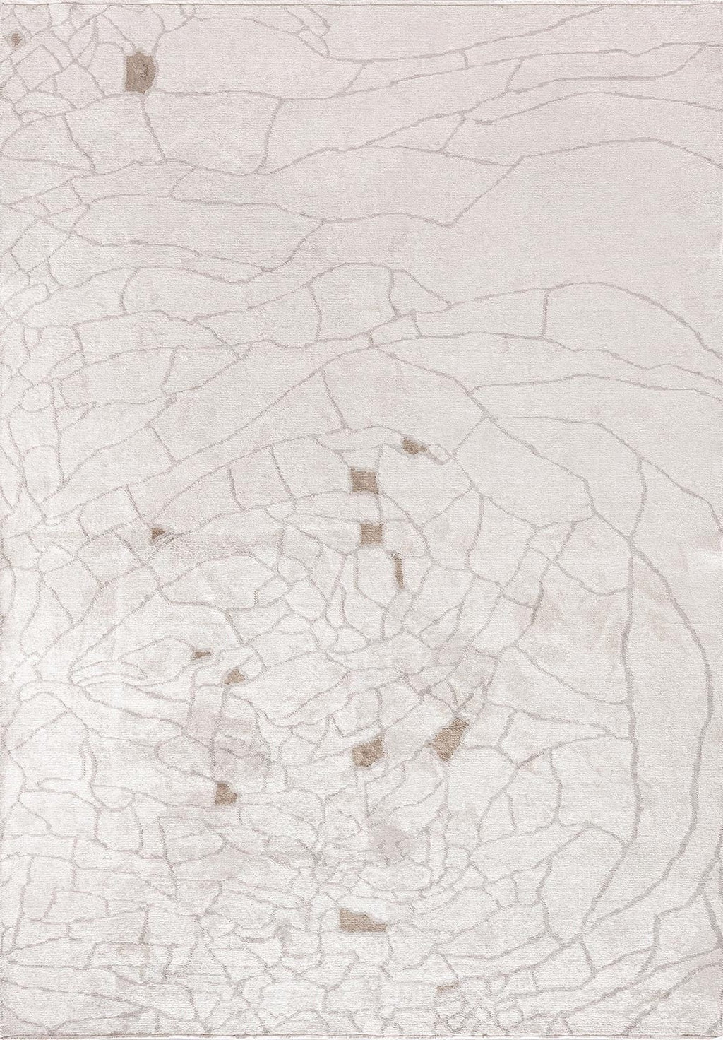 Dry Light Grey - Ecru Rug