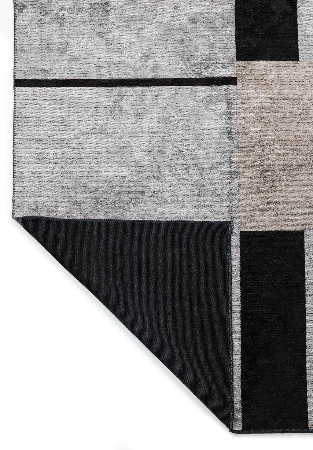 Block Black - Light Grey Rug